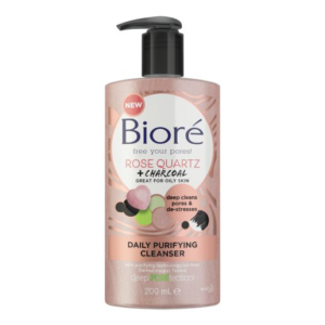Bioré Rose Quartz & Charcoal Cleanser 200ml