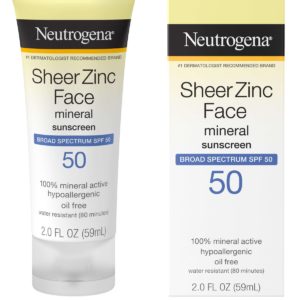 Neutrogena Sheer Zinc Face Mineral Sunscreen SPF50