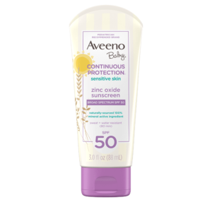 Aveeno Baby Sensitive Skin Lotion Zinc Oxide Sunscreen SPF 50 88ml