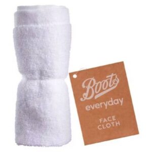 Boots Face Wash Cloth - White