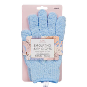 Spa Solutions Exfoliating Bath Gloves - Blue
