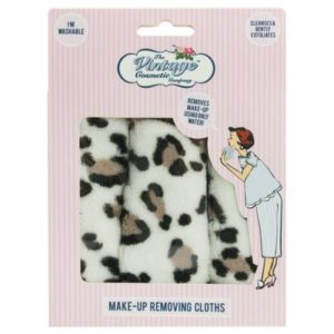 Vintage Cosmetic Makeup Removing Cloths Leopard